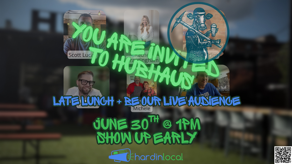 You are invited to HubHaus — late lunch and be our live audience, June 30 at 1 PM